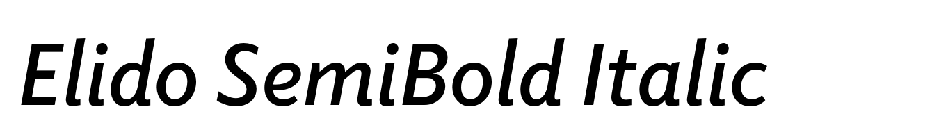 Elido SemiBold Italic